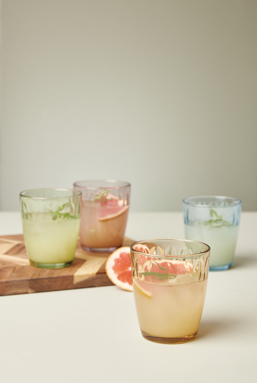 Mosaik drikkeglas, mix - 4 stk.